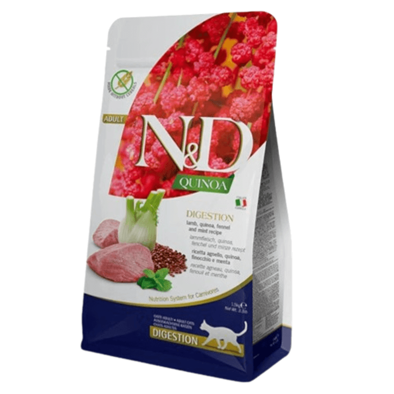 Корм сухой диетический Farmina N&D Quinoa Digestion для кошек в случае нарушений пищеварения ягненком и киноа 300 г (2998382280)
