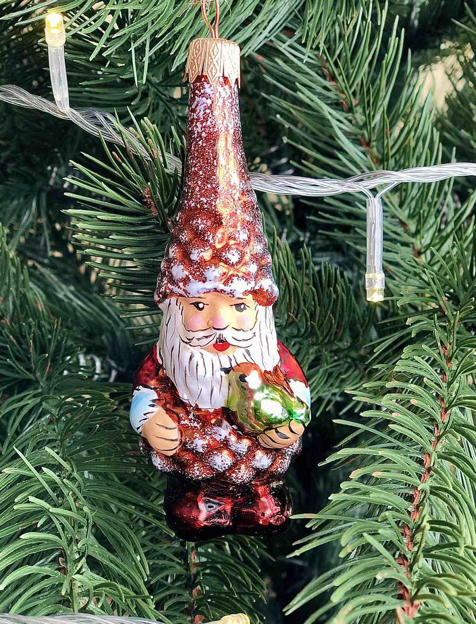 Игрушка стеклянная елочная Шишка формованная