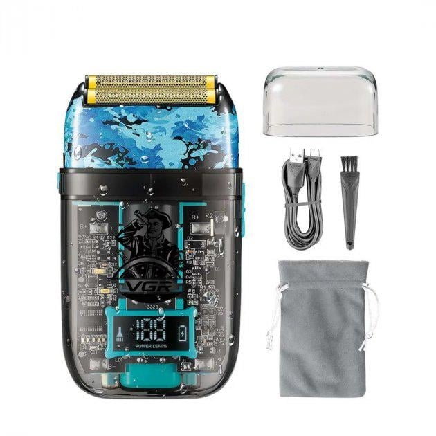 Електробритва VGR V-352 шейвер з подвійним лезом/вологозахист IPX5/LED Display (ML-04436)