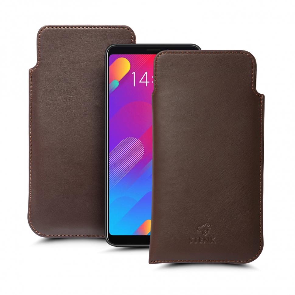 Футляр Stenk Elegance для Meizu M8 lite Коричневый (66096)
