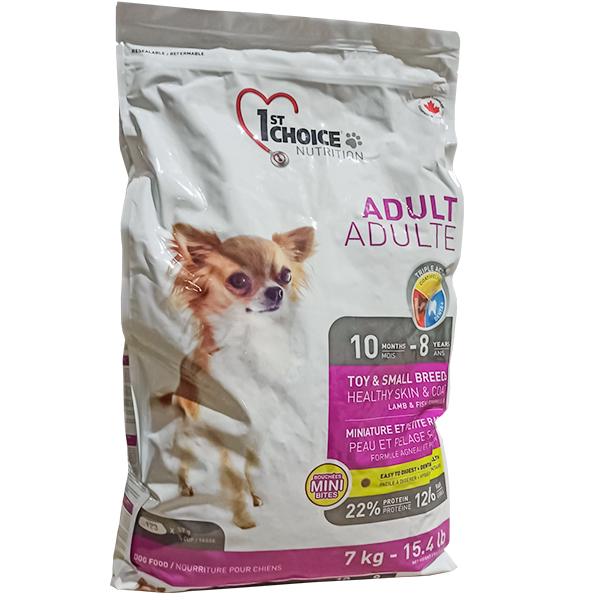 Корм для собак сухой супер премиум мини и малых пород 1st Choice Toy&Small Lamb&Fish ягненок рыба 2,72 кг (ФЧСВММЯР7)