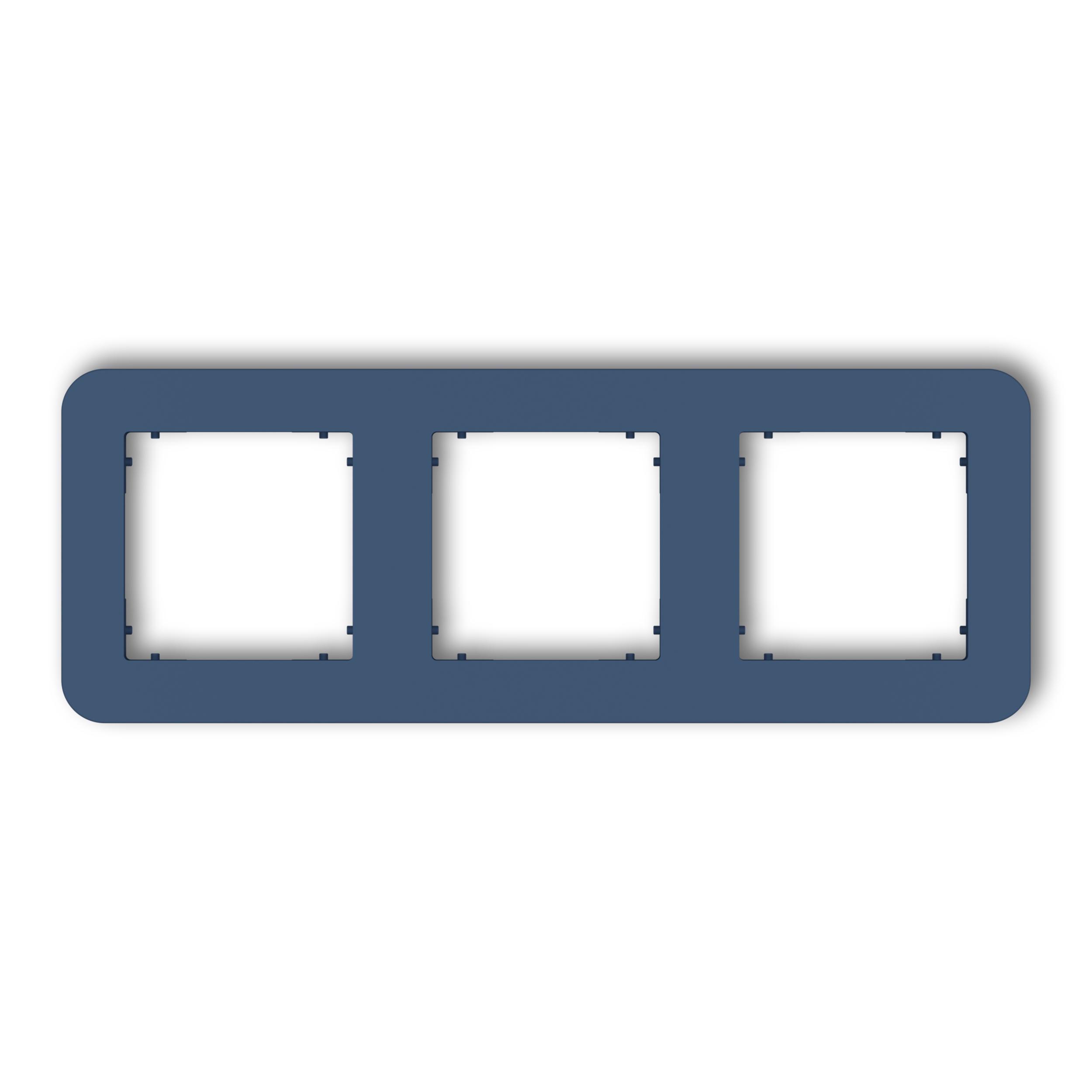 Рамка тройная универсальная закругленная Karlik Mini Navy Blue (64MRTZ-3)