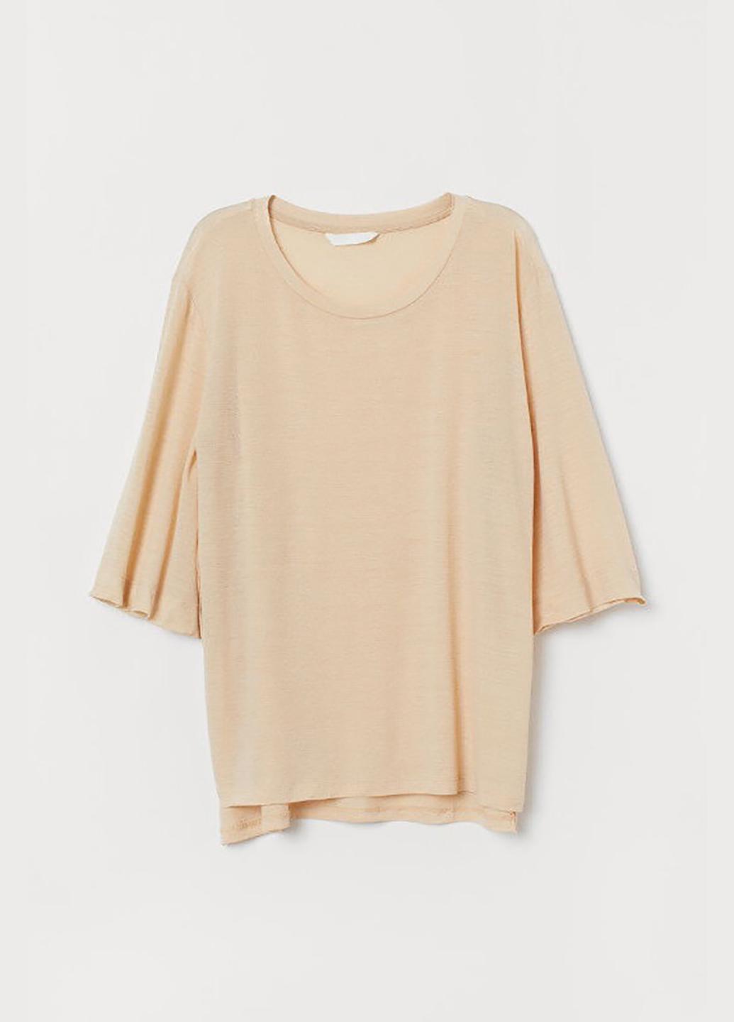 Футболка H&M S Бежевый (745298b45)