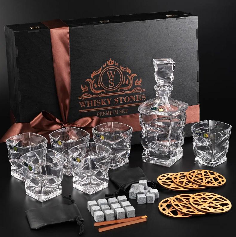 Подарочный набор для алкоголя камни для виски Whiskey Stones 24 шт./6 хрустальных стаканов Bohemia Zig-Zag 300 мл и графин 750 мл - фото 2 Подарочный набор для алкоголя камни для виски Whiskey Stones 24 шт./6 хрустальных стаканов Bohemia Zig-Zag 300 мл и графин 750 мл - фото 2