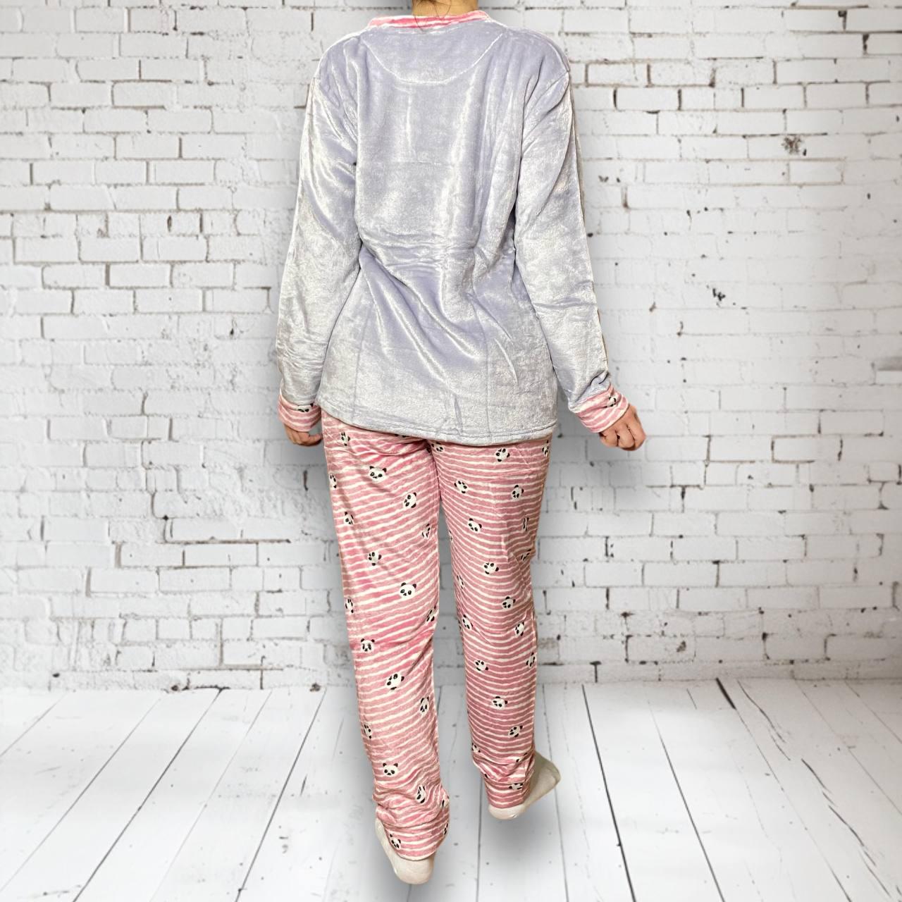 Пижама женская плюшевая Chill Panda XL (X12587) - фото 3 Пижама женская плюшевая Chill Panda XL (X12587) - фото 3