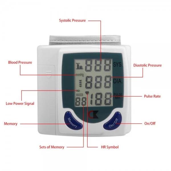 Тонометр автоматичний цифровий Blood Pressure Monitor Білий - фото 5