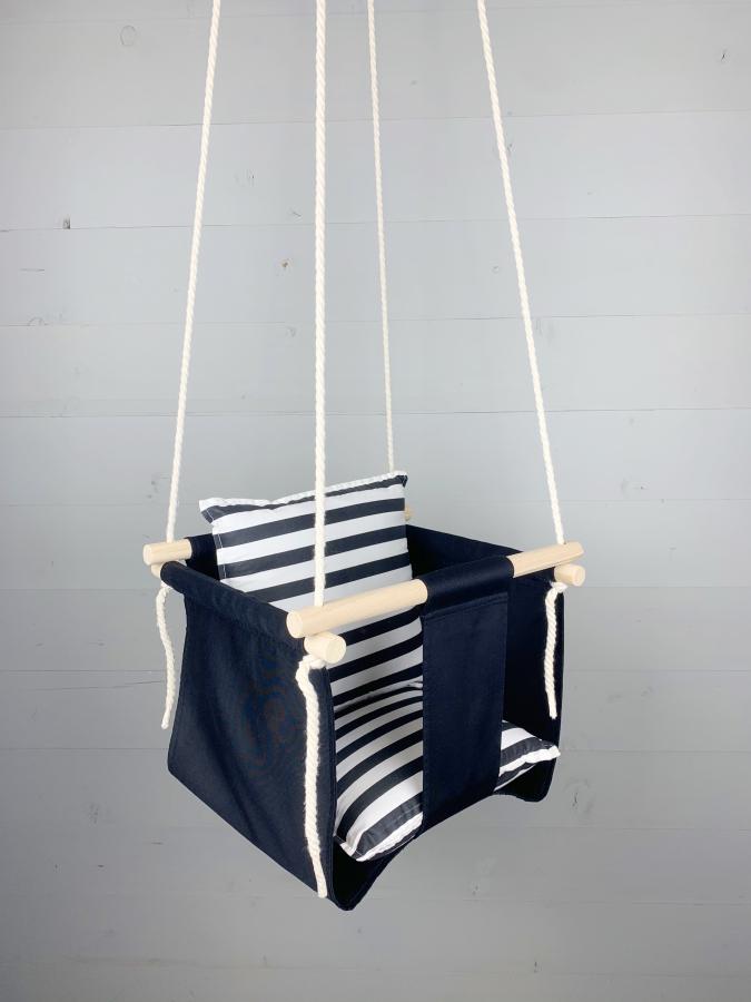 Качели детские тканевые Christyle с подушкой 30х35 см Черный (15947)