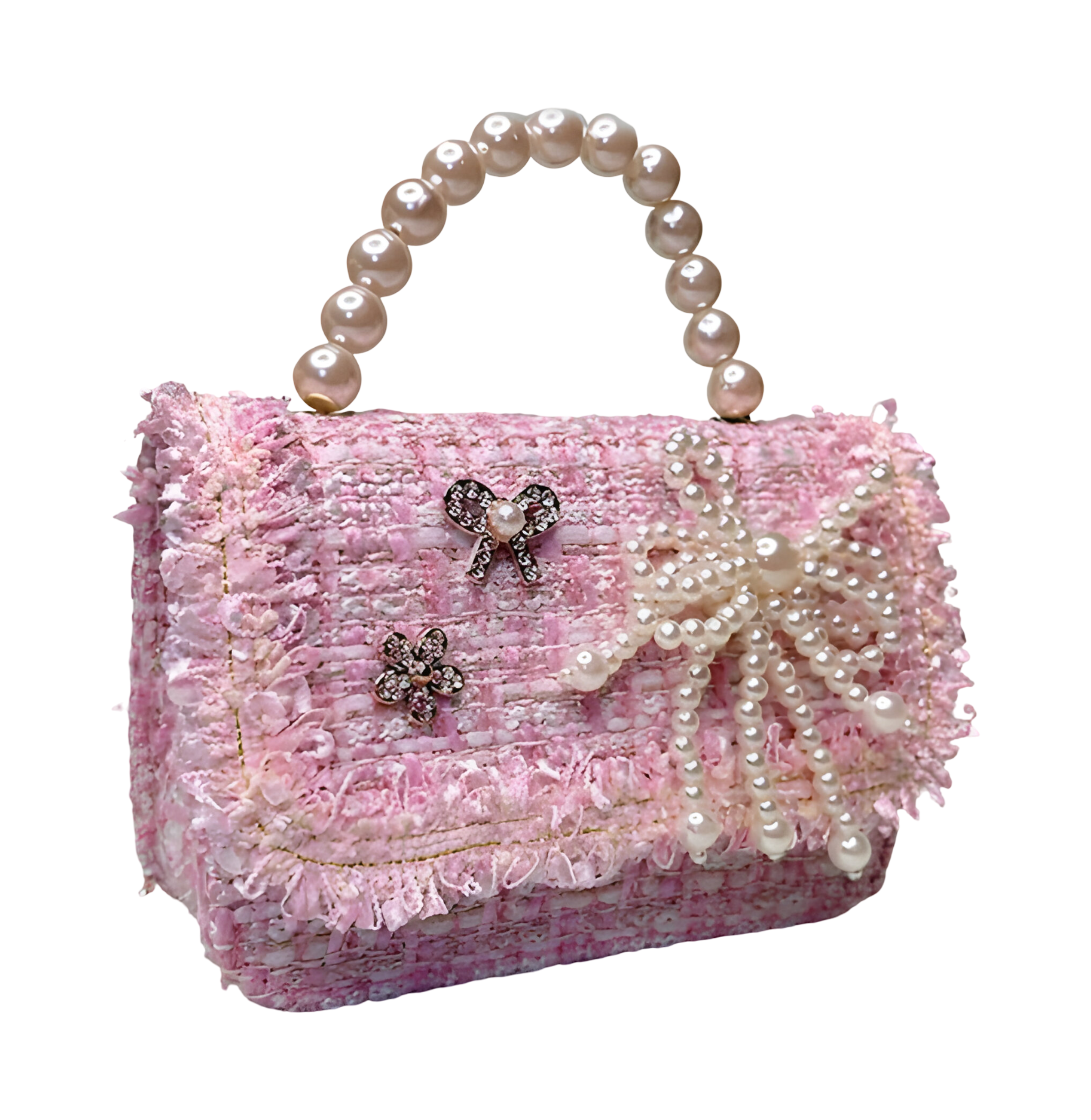 Дитяча сумка з бісером Рожевий (24-557) - фото 1 Дитяча сумка з бісером Рожевий (24-557) - фото 1