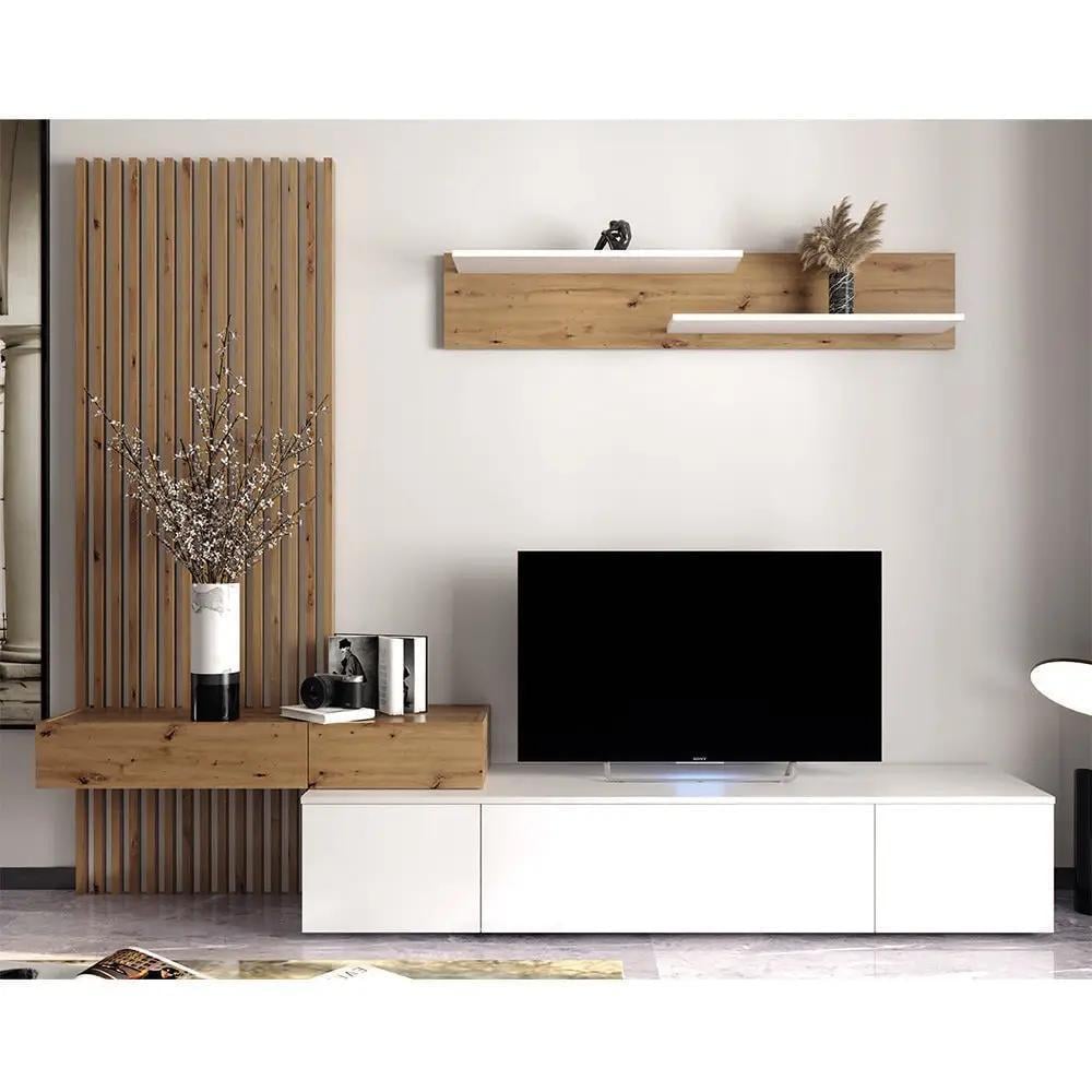 Стінка для вітальні модульна Гербор Ребека Дуб Артизан/Німфея Альба (GRB-1919)