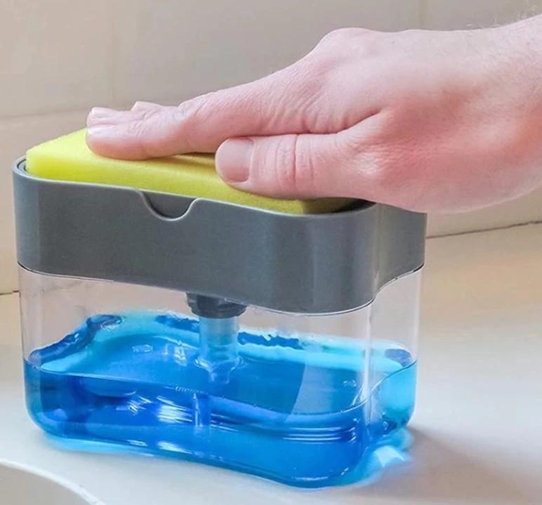 Дозатор мийного засобу Soap Pump Sponge Caddy для посуду з органайзером для мочалки - фото 5