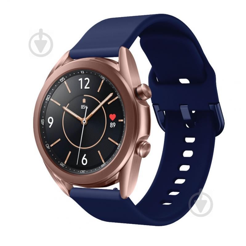 Ремешок для Samsung Galaxy Watch 3 41 мм силиконовый 20мм NewColor Темно-Синий (1012389) Ремешок для Samsung Galaxy Watch 3 41 мм силиконовый 20мм NewColor Темно-Синий (1012389)