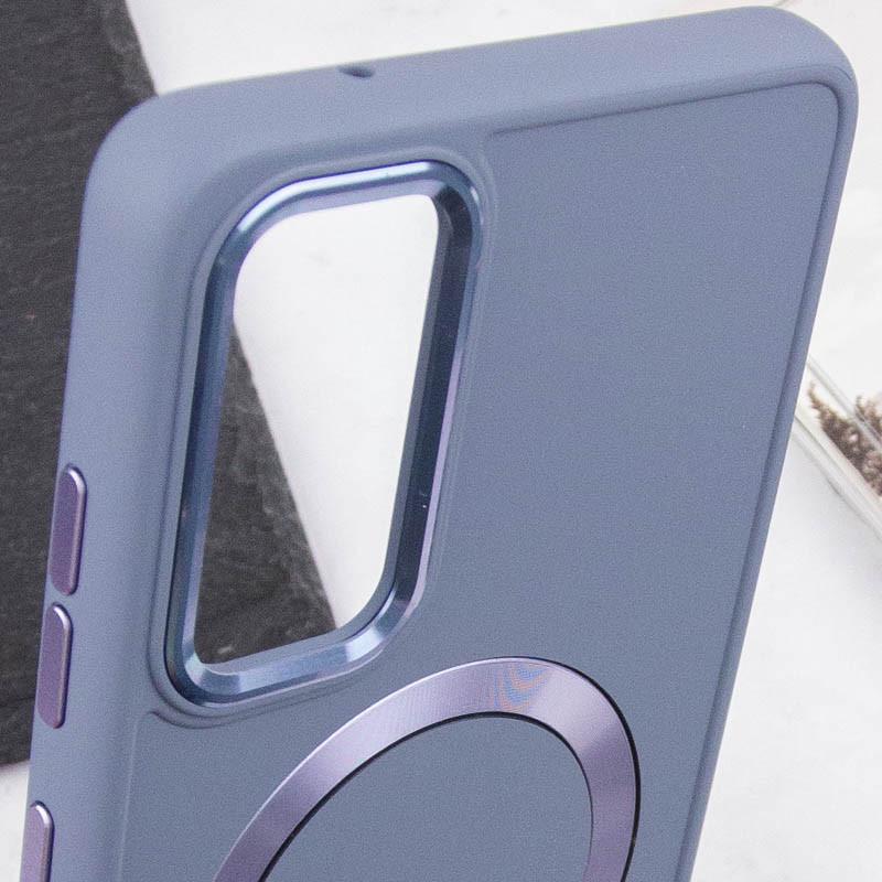 Противоударный TPU чехол Bonbon Metal Style with MagSafe для Samsung Galaxy S23 FE Серый/Lavender - фото 5