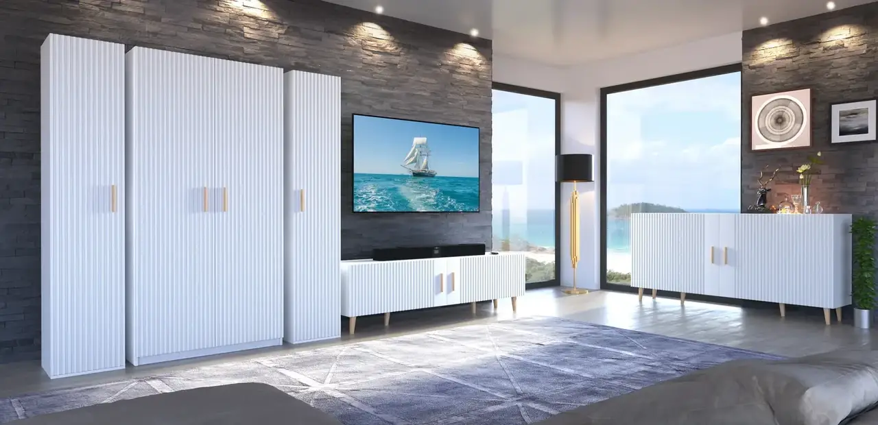 Гостиная комплект Artos Design Verona из ламинированной ДСП/ламинированной МДФ 5 Белый (49348) Гостиная комплект Artos Design Verona из ламинированной ДСП/ламинированной МДФ 5 Белый (49348)