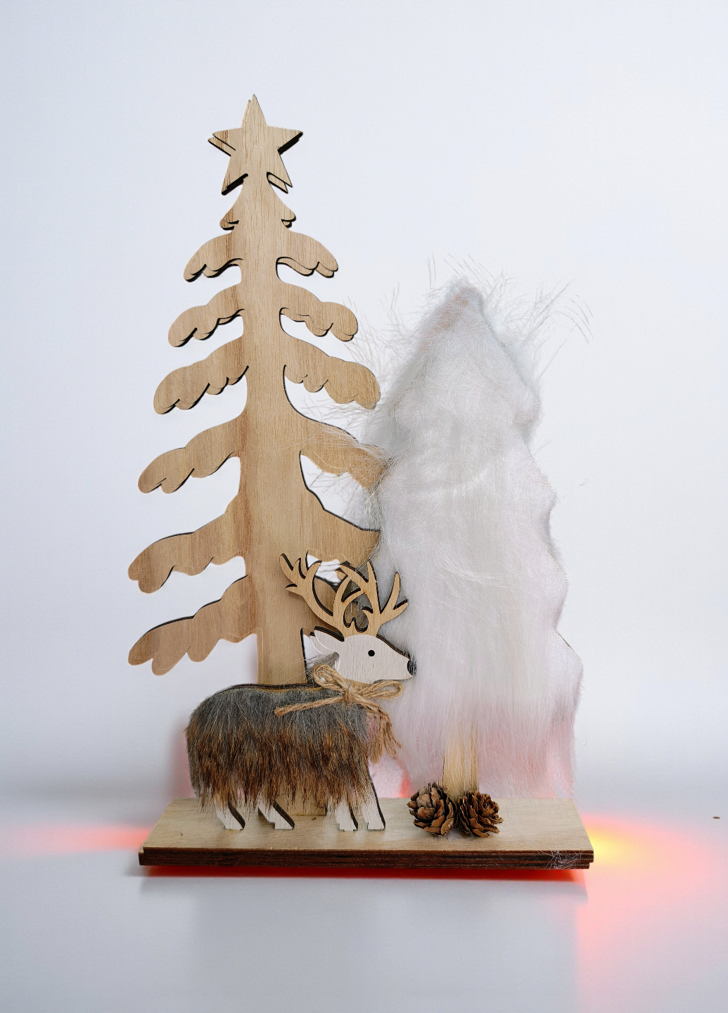 Новогодний декор Livarno Home Christmas Decoration из дерева 34 см Бежевый (7908)