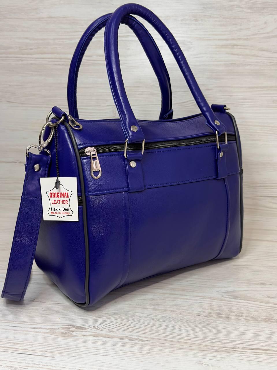 Сумка женская натуральная кожа Синий (109003)