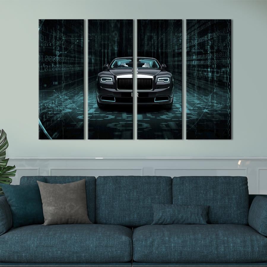 Картина на холсте Роскошное авто Rolls-Royce Wraith 209x133 см (1395-41)