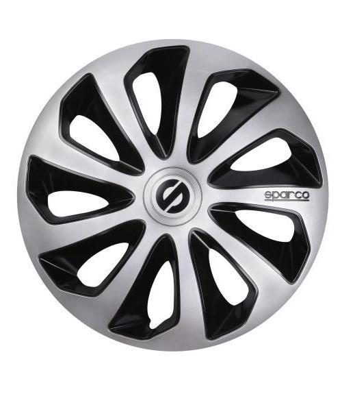 Ковпаки колісні Sparco Sicilia 16" 4 шт. Сріблястий/Чорний (DO SPC1673SVBK)