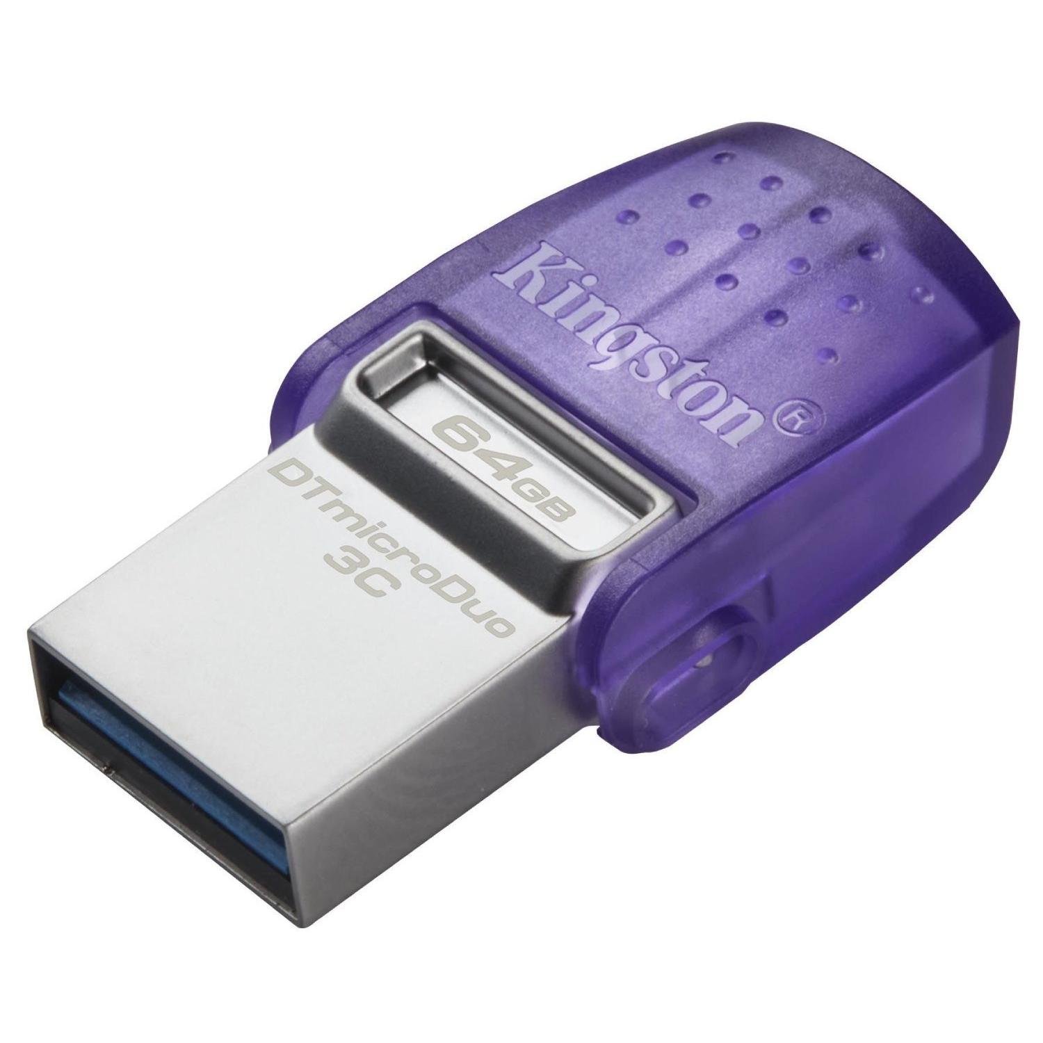 Флэш-память USB Kingston DataTraveler microDuo 3C 64 Гб USB-A/USB-C (DTDUO3CG3/64GB) - фото 2 Флэш-память USB Kingston DataTraveler microDuo 3C 64 Гб USB-A/USB-C (DTDUO3CG3/64GB) - фото 2