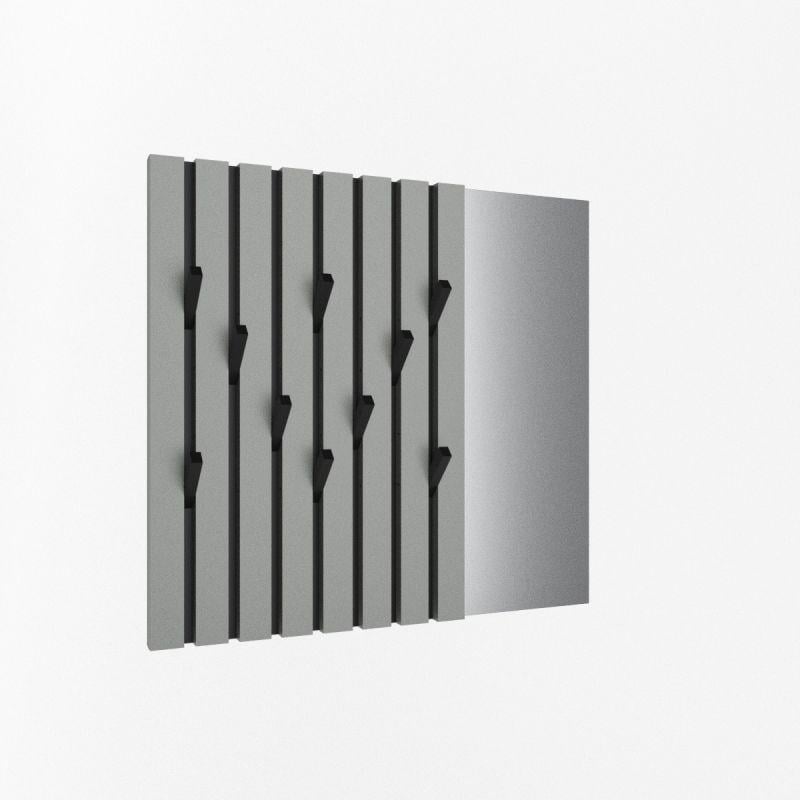 Вешалка с зеркалом SOKME Эльба 1201 подвесная из ДСП Шиншилла серая (47987)