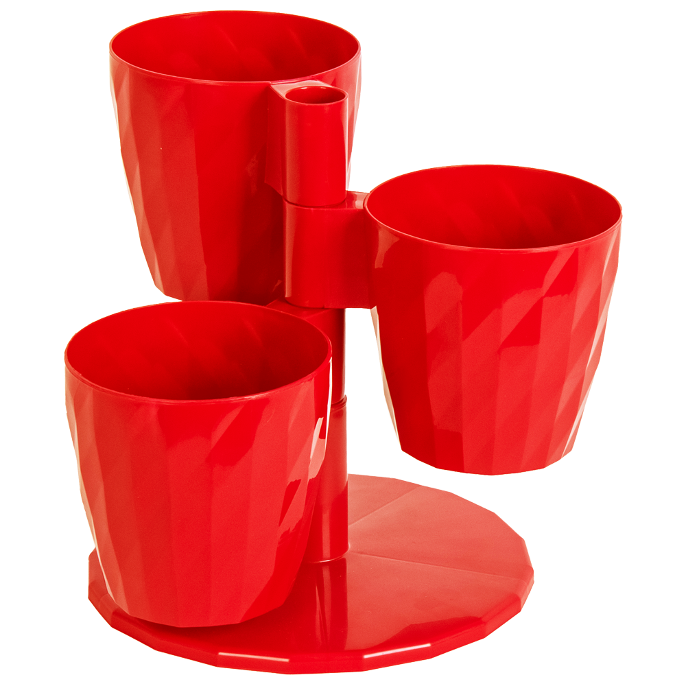 ᐉ Горшок для цветов Serinova Donence 3 л Красный