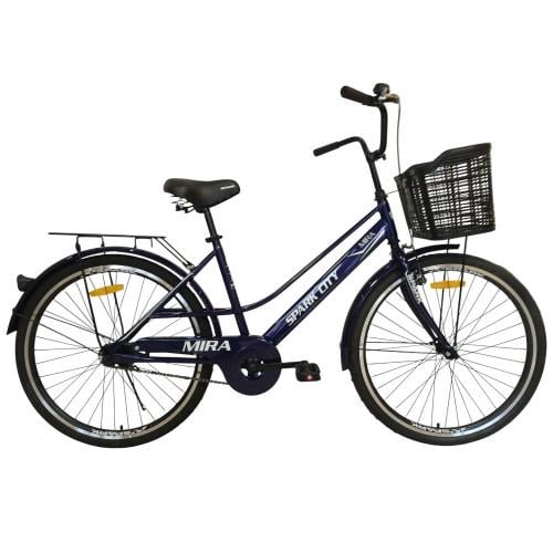 Велосипед Spark CITY MIRA колеса 26" стальная рама 17" с корзиной Темно-фиолетовый (000240024)