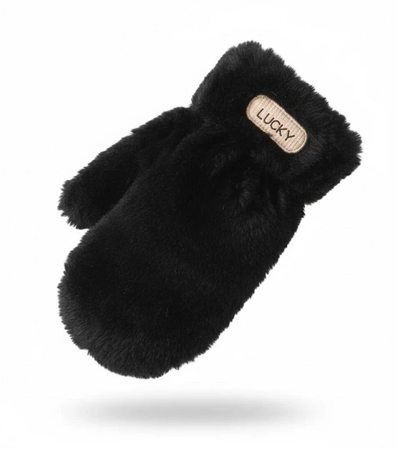 Детская плюшевая варежка Lucky на возраст 6-8 лет R5063 Черный (FFM0000164) Детская плюшевая варежка Lucky на возраст 6-8 лет R5063 Черный (FFM0000164)