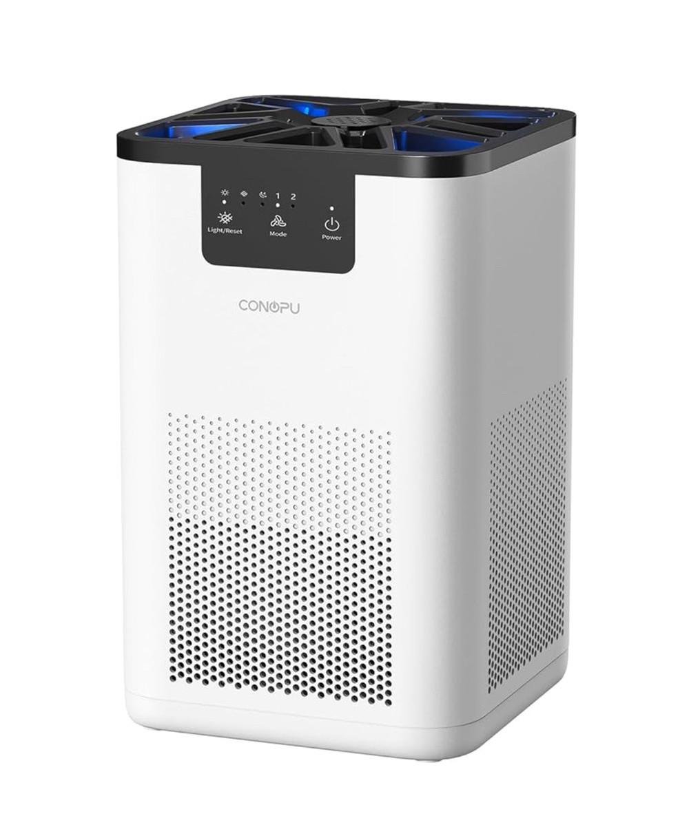 Воздухоочиститель CONOPU с HEPA H13 3-ступенчатая фильтрация ароматерапия для дома и аллергиков