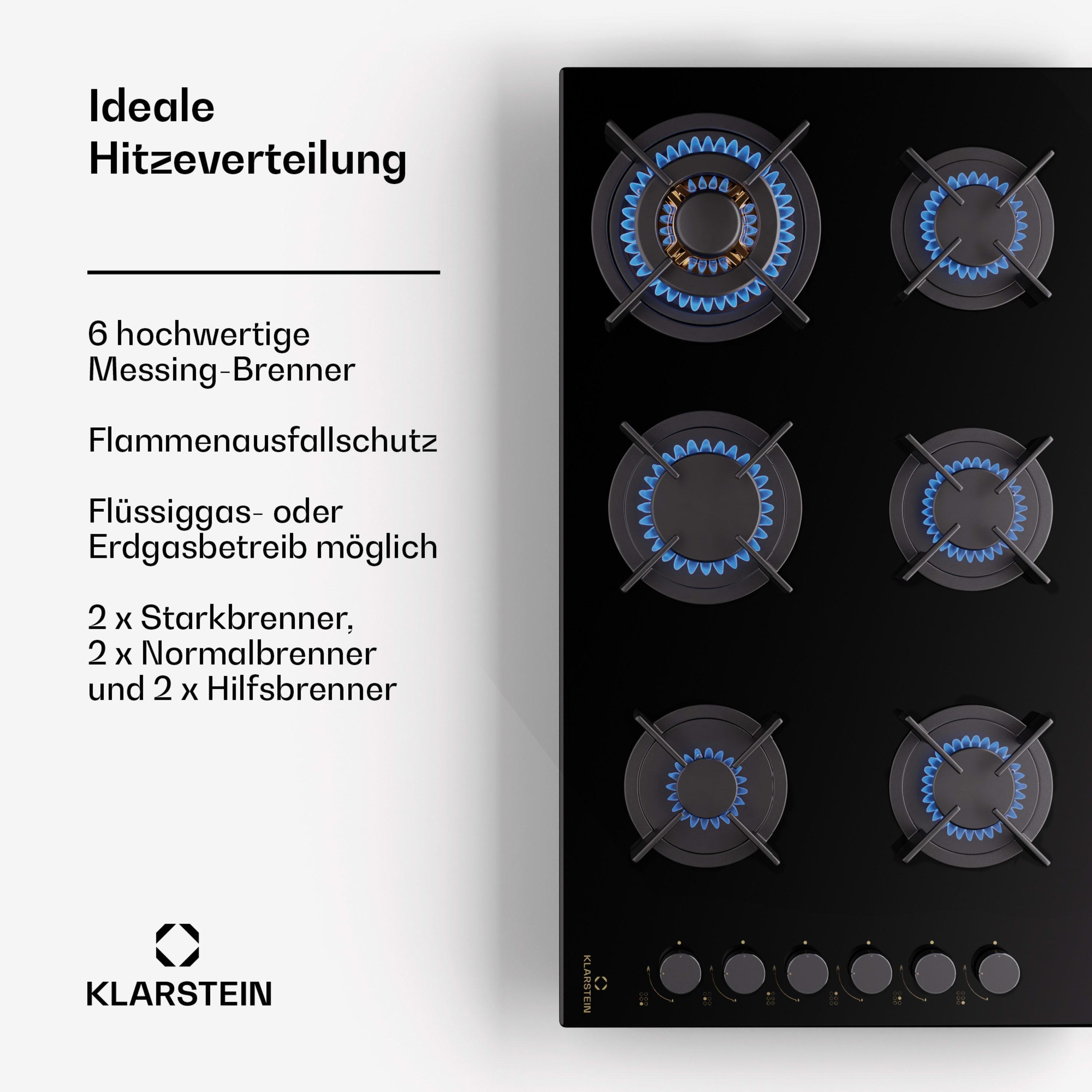 Варильна поверхня газова KLARSTEIN Goldflame 6 (10045628) - фото 4
