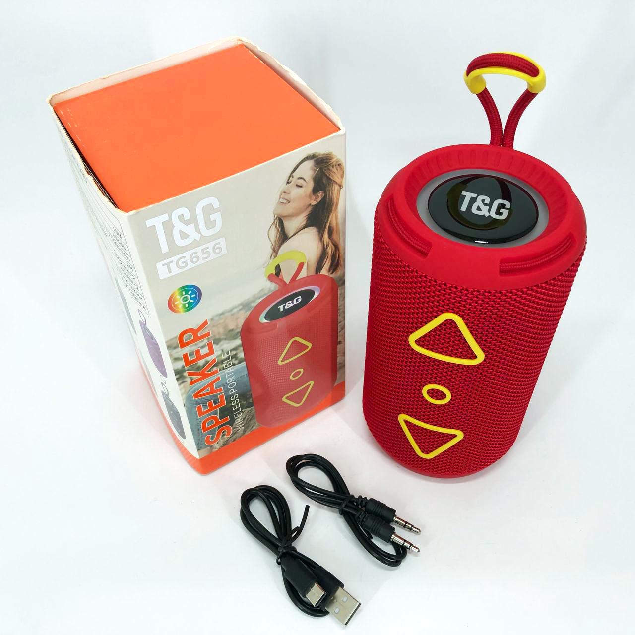 Колонка портативна Bluetooth радіо/акумуляторна Червоний (TG656 FM) - фото 11 Колонка портативна Bluetooth радіо/акумуляторна Червоний (TG656 FM) - фото 11