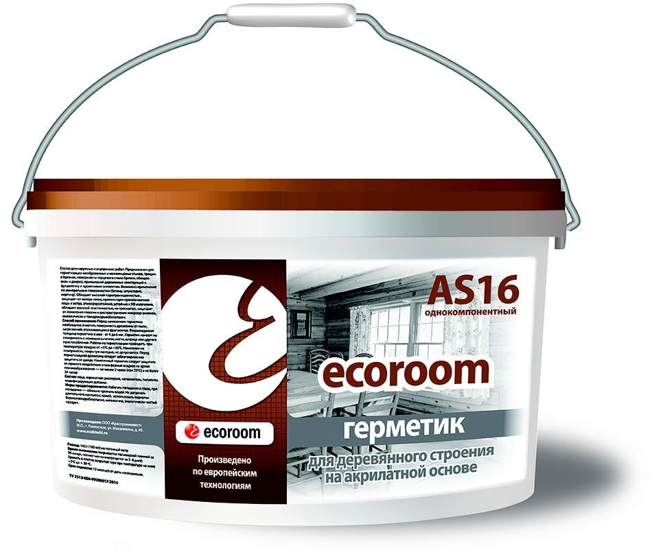 Герметик акриловый Ecoroom AS 16 для деревянного строения (RAL 1002)