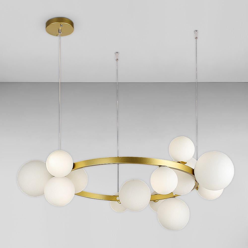 Люстра подвесная молекула Light House LS-17132-15 GD/WH Золотой/Белый