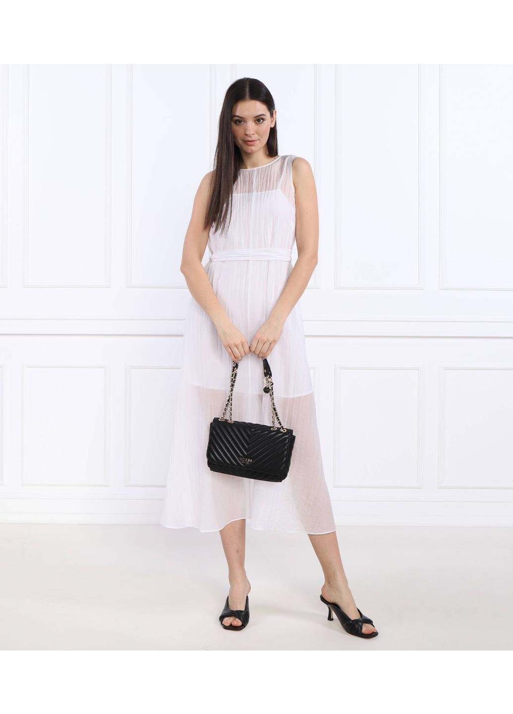 Сумка кросс боди женская из эко кожи Guess KEILLAH CONVERTIBLE XBODY FLAP HWQG8690210-BLA Черный - фото 6