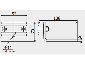 Стопор Roll Grand Д для фиксации полотна распашных ворот - фото 2