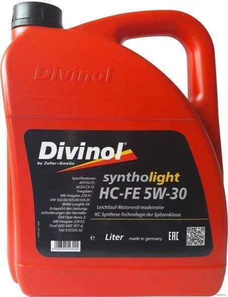 Моторне мастило Divinol Syntholight HC-FE 5W-30 5 л (49260)