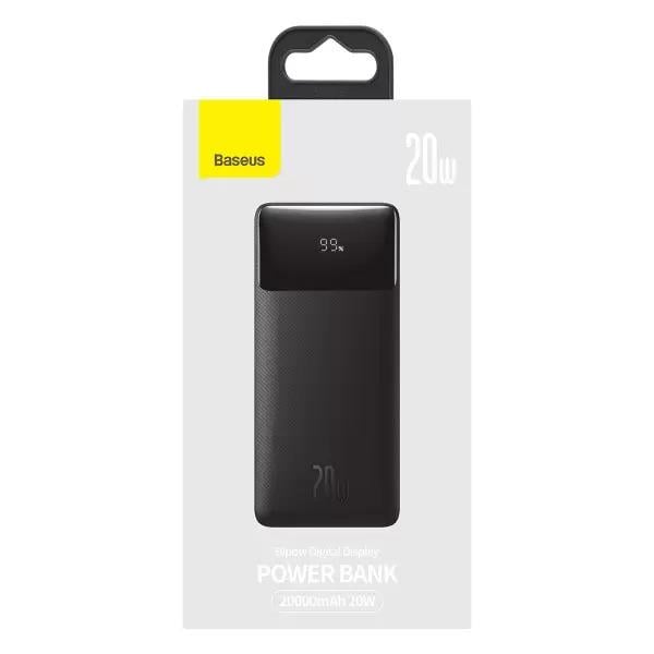 Повербанк BASEUS Bipow Digital Display с быстрой зарядкой 20000 mAh 20W 2USB/1Type-C - фото 6