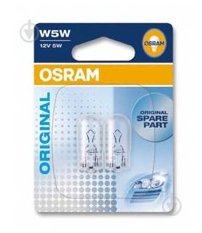 Автолампа ук. OSRAM 2825-02B W5W 12V W2.1X9.5D 10X2 Blister