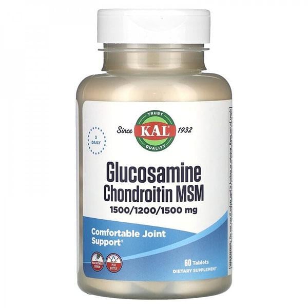 Препарат для суставов и связок KAL Glucosamine Chondroitin MSM 60 табл. (000023505)