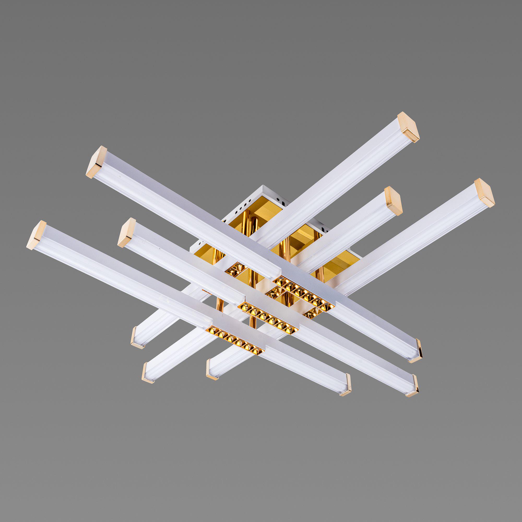 Люстра светодиодная акриловая Sirius B YH836/6 WT/GD 78W