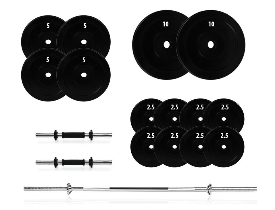 Набір штанга та гантелі розбірні 72 кг (136786)