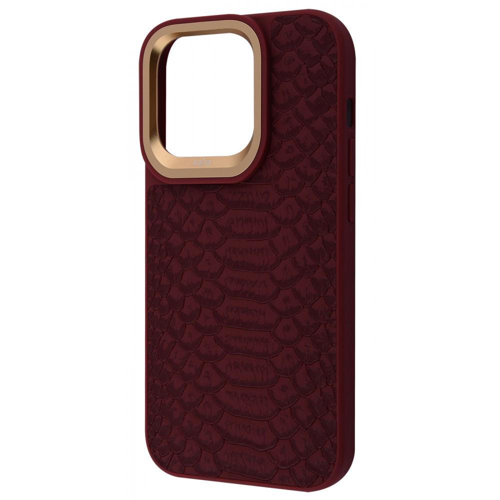 Чохол із дизайном Kajsa Snake Pattern iPhone 14 Pro burgundy