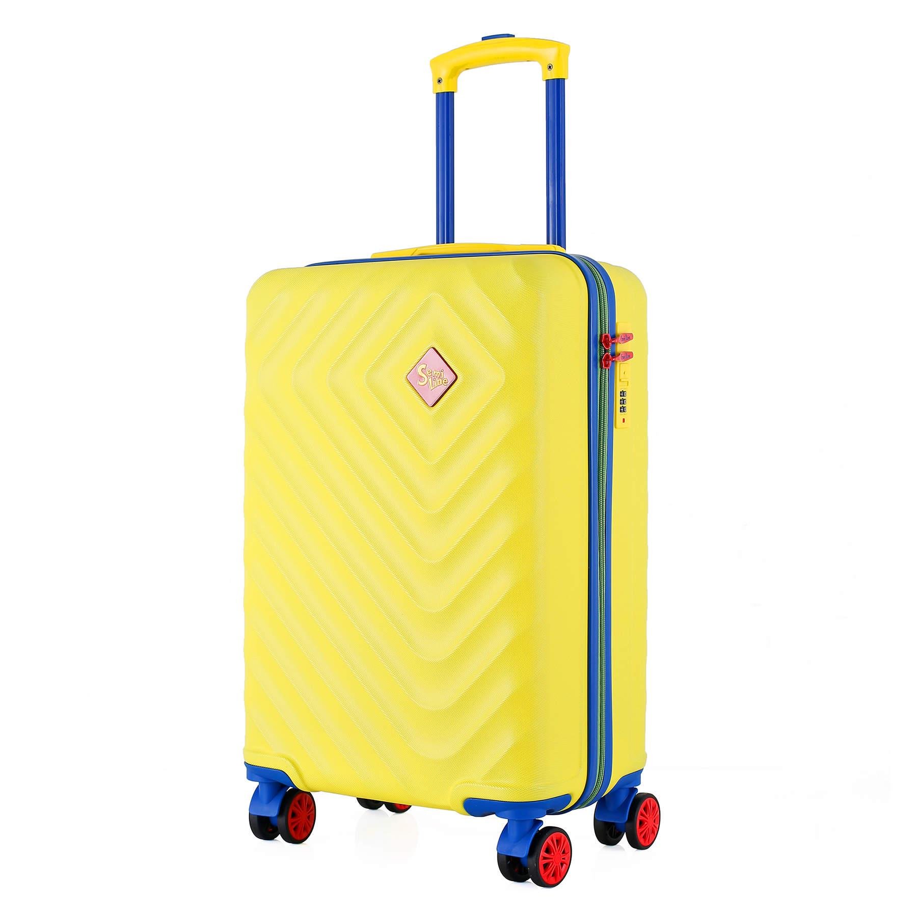 Чемодан малый ручная кладь SEMI LINE 20" ABS-Plastic S Yellow (T5801-1)