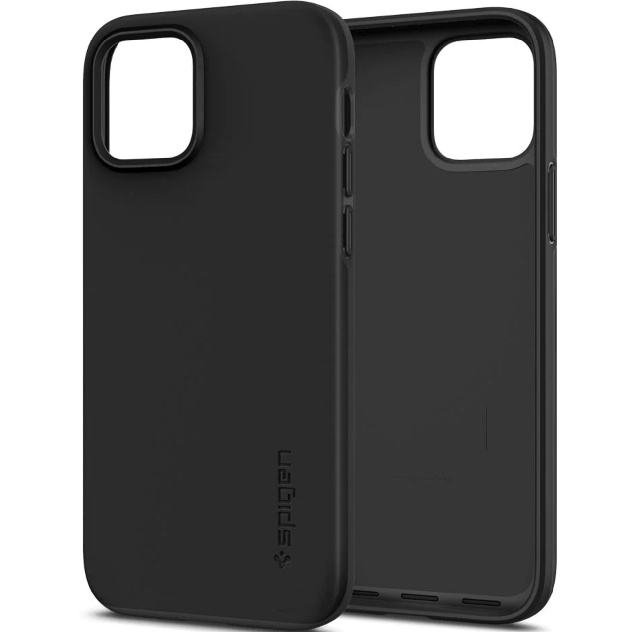 Чехол накладка Spigen Thin Fit Case for iPhone 12/12 Pro Black (ACS01696) - фото 6