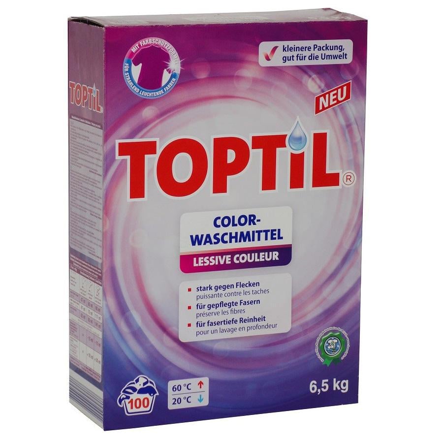 Пральний порошок Toptil Color 6,5 кг 100 циклів прання