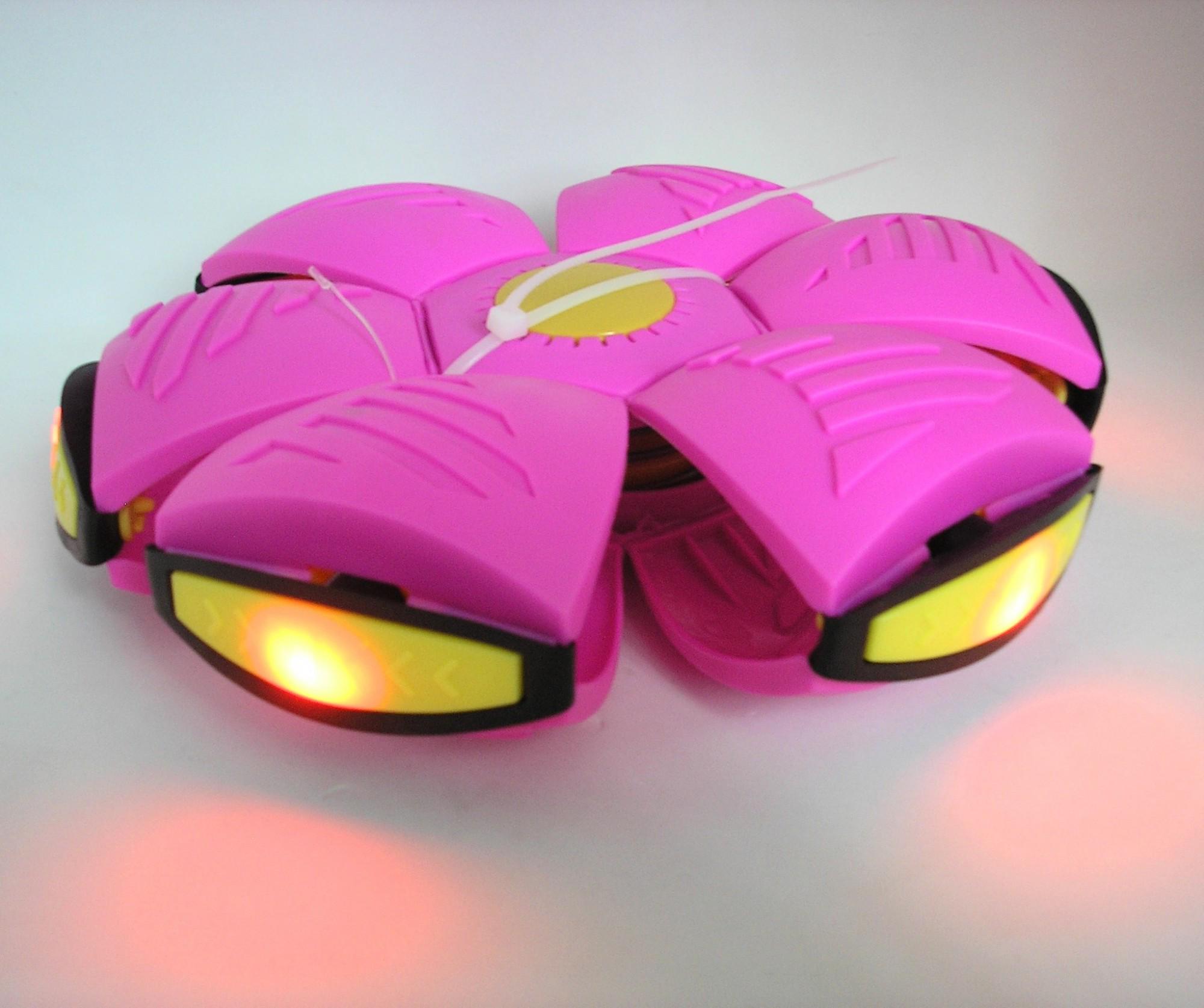 М'ячик-трансформер фрісбі Flat Ball Disc складаний світиться 6 LED (25105880) - фото 2 М'ячик-трансформер фрісбі Flat Ball Disc складаний світиться 6 LED (25105880) - фото 2