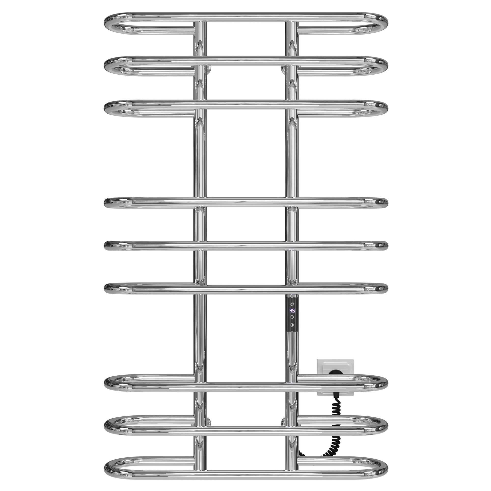 Полотенцесушитель электрический Deffi Британика П9 JD03 нержавеющая сталь 600х1000 мм Хром (C.BR.100.60.9.ECR1)