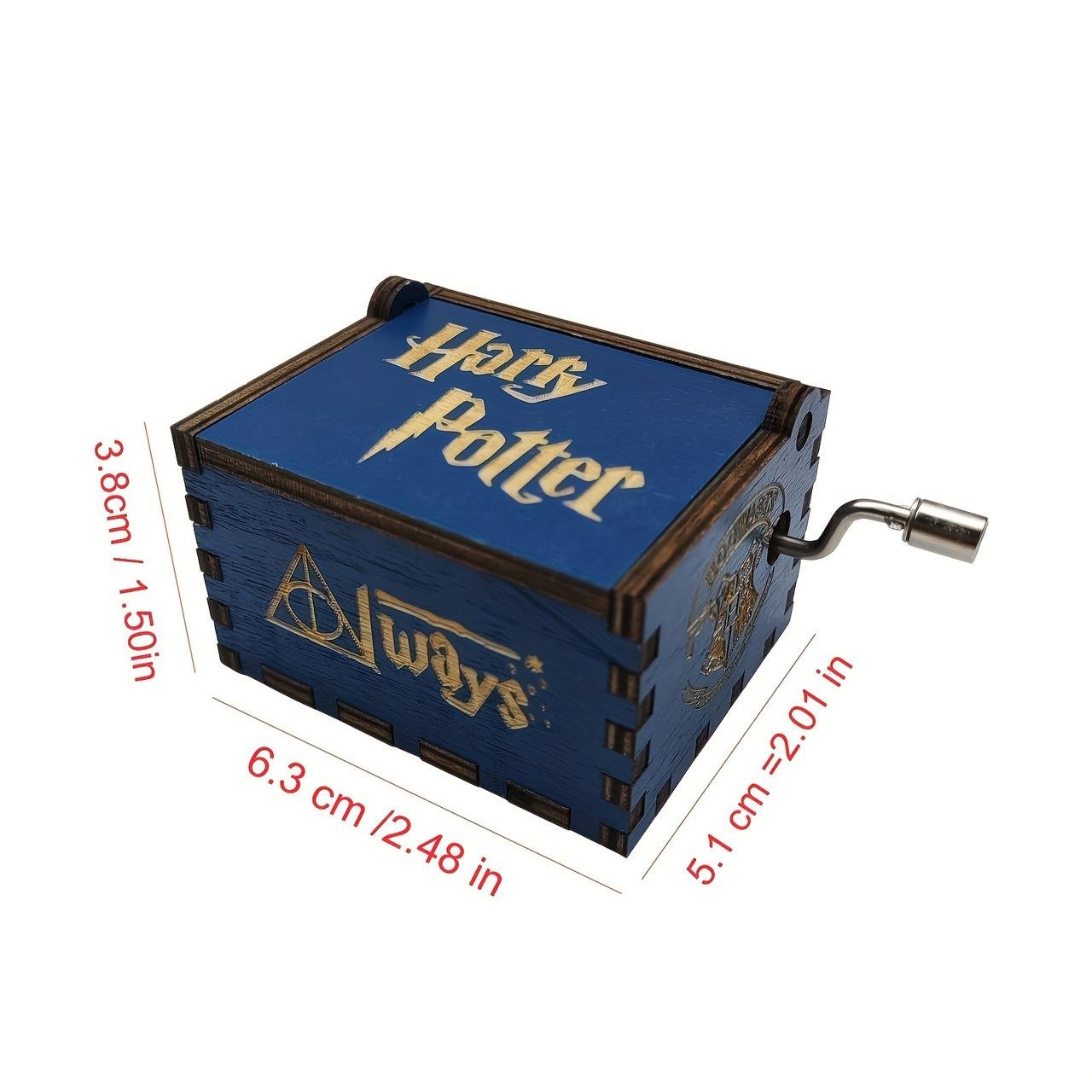 Музыкальная шкатулка Harry Potter Гарри Поттер дерево Синий - фото 7