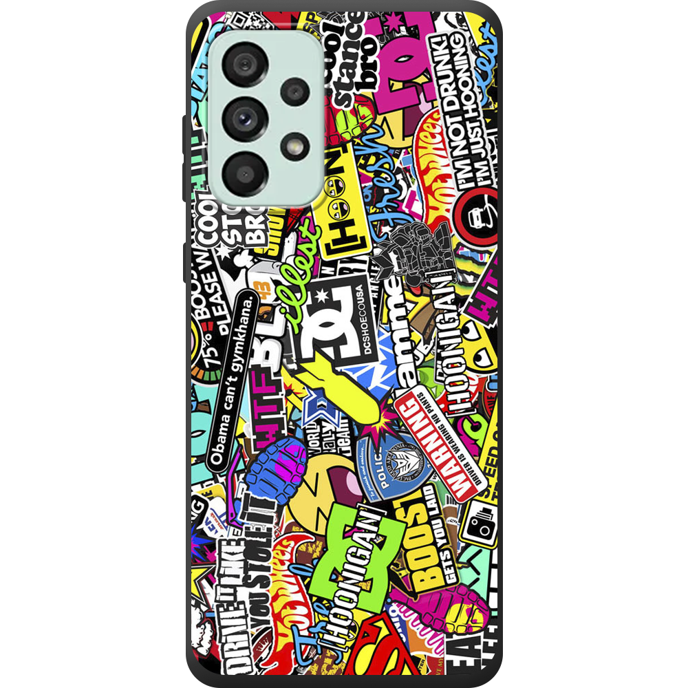 Чехол BoxFace Samsung Galaxy A53 5G (A536) Multicolored Inscriptions Черный силикон (44112-up880-44170)