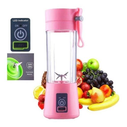 Фітнес-блендер портативний Smart Juice Cup Fruits USB Рожевий (1693378771) - фото 7