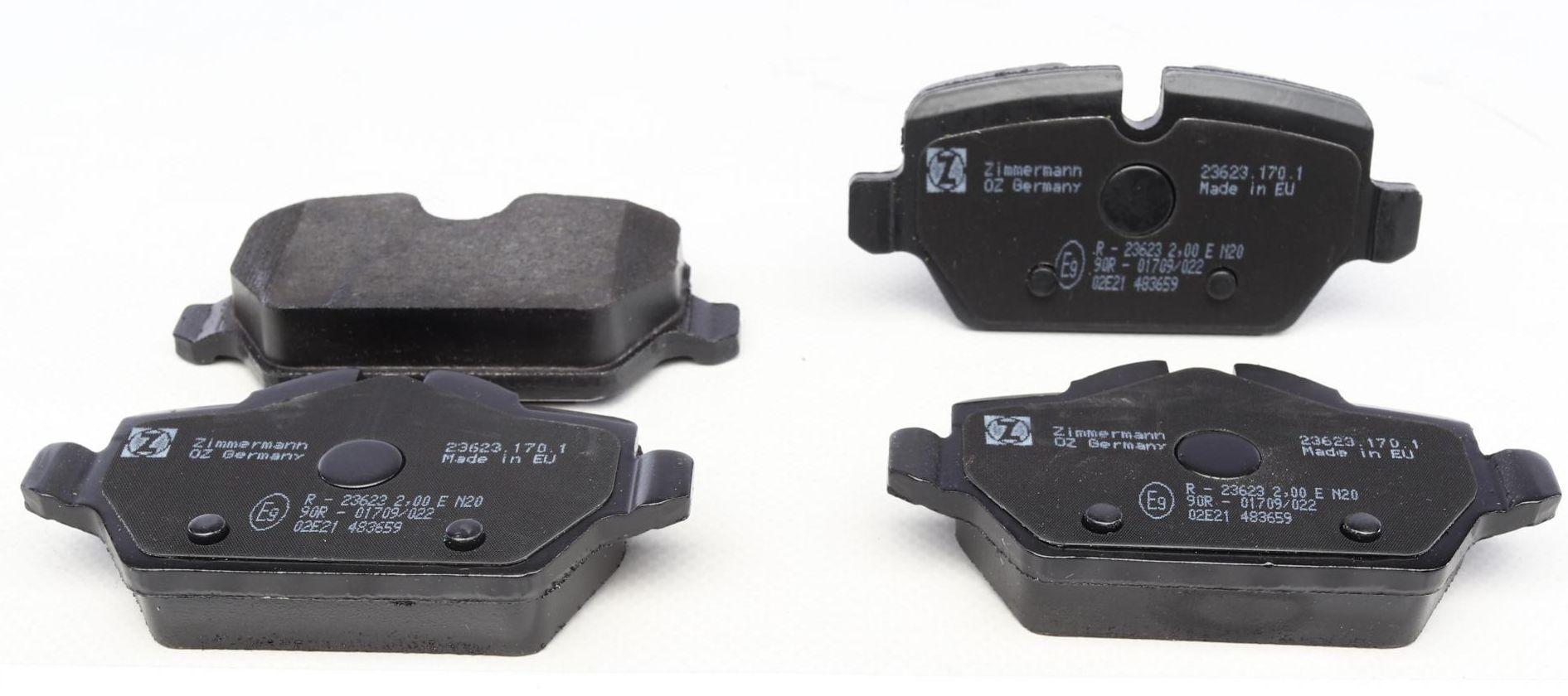 Колодки тормозные задние ZIMMERMANN BMW 3 E90/E92 04-11/1 E81/82/87 03-13 Lucas-Girling - (23623.170.1)