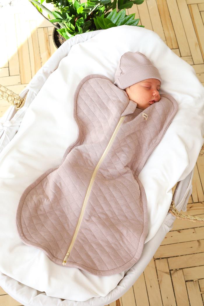 Пеленка-кокон с шапочкой Kappi MagBaby детская утепленная на молнии 0-3 мес. Мокко (4458) - фото 2 Пеленка-кокон с шапочкой Kappi MagBaby детская утепленная на молнии 0-3 мес. Мокко (4458) - фото 2